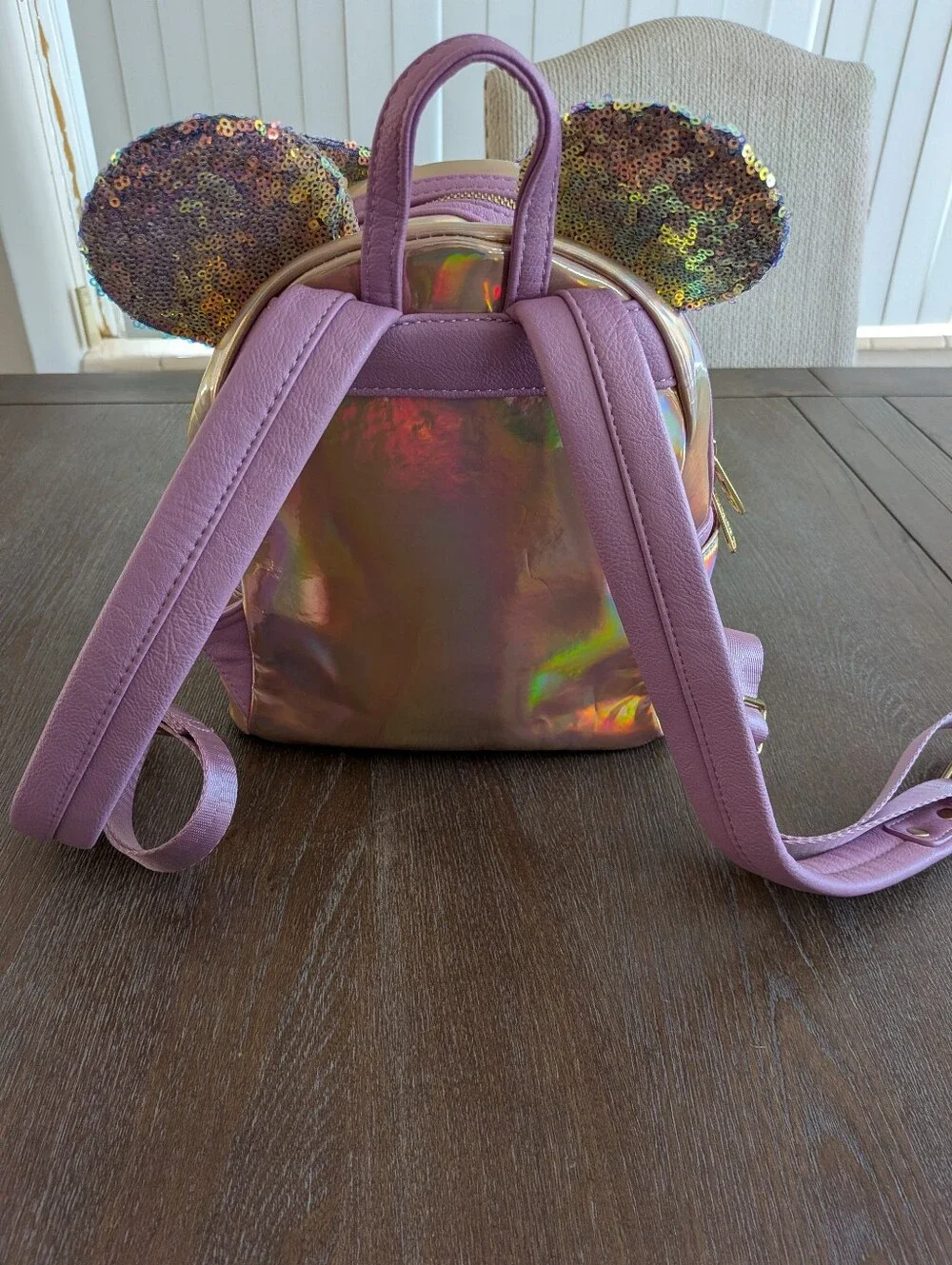 Disney Park Loungefly 50th Anniversary Minnie Mouse Earidescent
